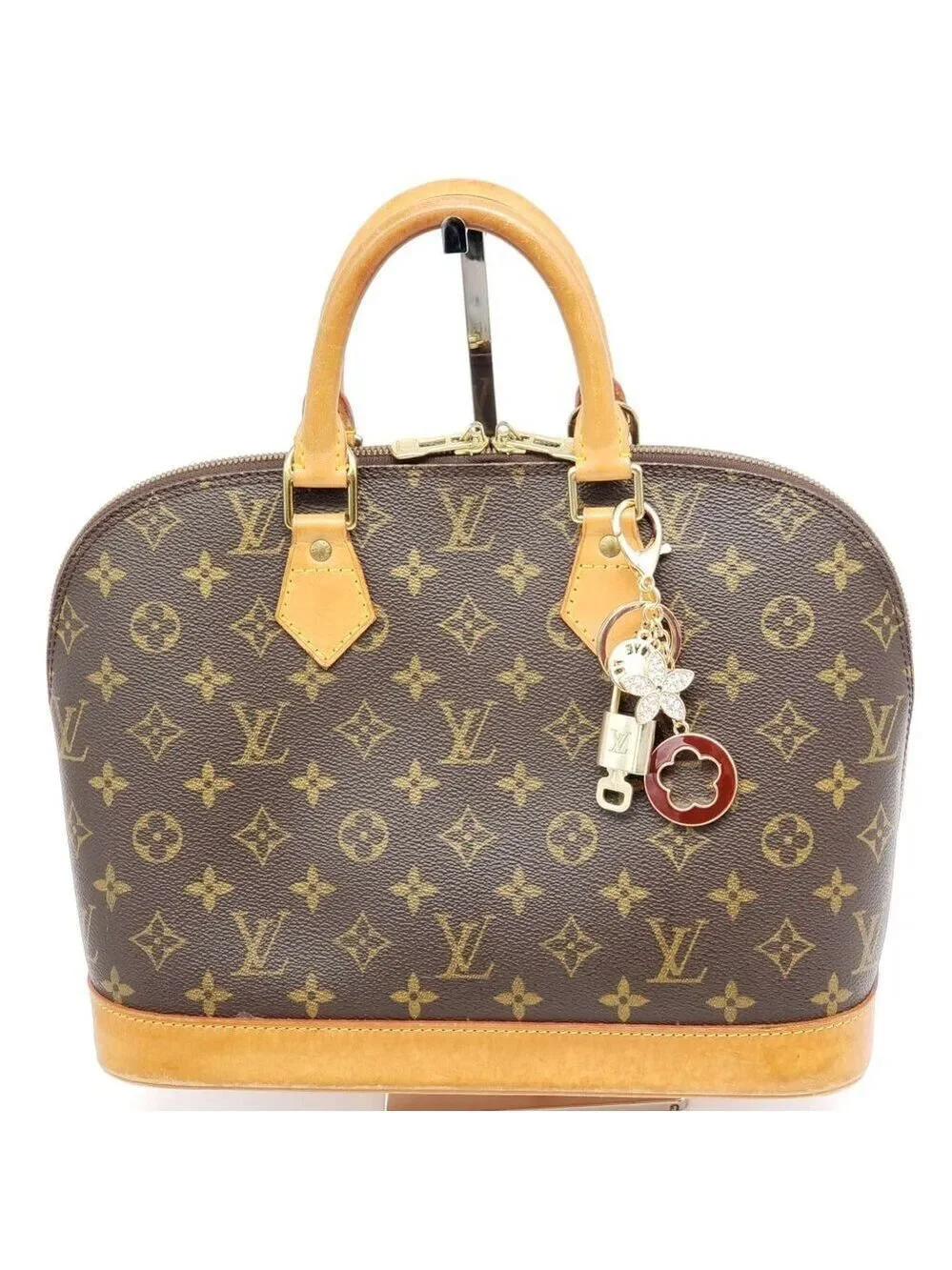 LV Gold Padlock & Key 🔒 Authentic Louis Vuitton Bag Unbranded Flower Charm